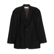 Our Legacy Svart Canvas Embrace Blazer Black, Herr