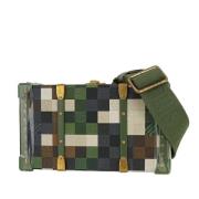 Louis Vuitton Vintage Pre-owned Canvas axelremsvskor Green, Dam