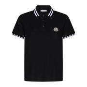 Moncler Randig Pikétröja Svart Black, Dam