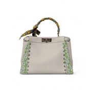 Fendi Vintage Pre-owned Canvas handvskor Beige, Dam