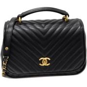 Chanel Vintage Pre-owned Laeder chanel-vskor Black, Dam