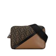 Fendi Vintage Pre-owned Canvas axelremsvskor Brown, Dam