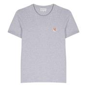 Maison Kitsuné Fox Head Patch T-shirt Gray, Dam