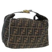 Fendi Vintage Pre-owned Canvas handvskor Brown, Dam