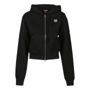 Kenzo Tiger Zip Up Sweatshirt Black, Dam