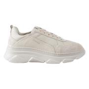 normann Copenhagen Plattformsneakers med slät läder White, Dam