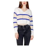 Tommy Jeans V-neck Knitwear White, Dam