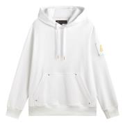 Moose Knuckles Martense Hoodie med Gyllene Logotyp White, Herr