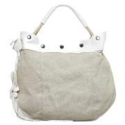 Prada Vintage Pre-owned Canvas handvskor Beige, Dam