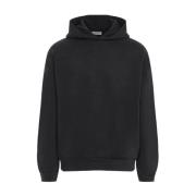 Fear Of God Svart Överlappad Hoodie med Tryck Black, Herr