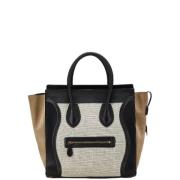 Celine Vintage Pre-owned Canvas handvskor Beige, Dam