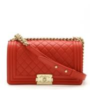 Chanel Vintage Pre-owned Laeder chanel-vskor Red, Dam