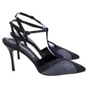 Manolo Blahnik Pre-owned Pre-owned Mocka klackskor Gray, Dam