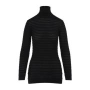 Valentino Svart Turtlenecktröja för Kvinnor Black, Dam