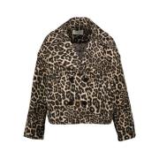 Amélie & Amélie Leopard Print Jasje för Kvinnor Black, Dam