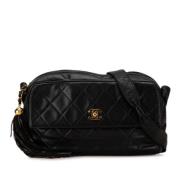 Chanel Vintage Pre-owned Laeder crossbodyvskor Black, Dam