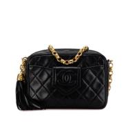 Chanel Vintage Pre-owned Laeder crossbodyvskor Black, Dam