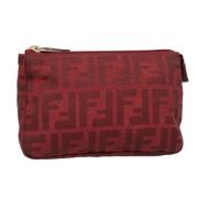 Fendi Vintage Pre-owned Canvas necessrer Red, Dam