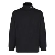 Emporio Armani Logo Turtleneck Långärmad Topp Black, Herr