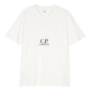 C.p. Company Grafisk T-shirt i bomullsjersey White, Herr