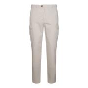 Brunello Cucinelli Beige Bomullsbyxor Regular Fit Beige, Herr