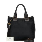 Prada Vintage Pre-owned Canvas handvskor Black, Dam