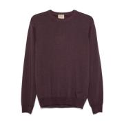 Woolrich Bordeaux Tvättad Crewneck Tröja Red, Herr