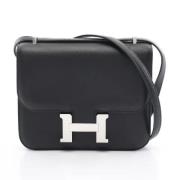 Hermès Vintage Pre-owned Laeder crossbodyvskor Black, Dam