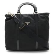 Prada Vintage Pre-owned Canvas totevskor Black, Dam