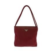 Prada Vintage Pre-owned Canvas totevskor Red, Dam