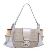 Fendi Vintage Pre-owned Canvas handvskor Gray, Dam