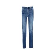 Liu Jo Hög Midja Rak Ben Denim Jeans Blue, Dam