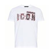 Dsquared2 Casual Bomull T-shirt för Män White, Herr