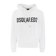 Dsquared2 Stiligt Sweatshirt för Män White, Herr