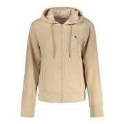 Guess Beige Hoodie med Dragkedja och Logo Beige, Herr