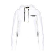 Balmain Stilren Sweatshirt för Män White, Dam