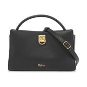 Mulberry Gyllene Keystone Lock Läderhandväska Black, Dam