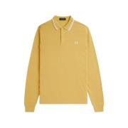 Fred Perry Långärmad polotröja modern skärning Yellow, Herr