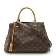 Louis Vuitton Vintage Pre-owned Canvas handvskor Brown, Dam