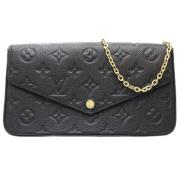 Louis Vuitton Vintage Pre-owned Laeder axelremsvskor Black, Dam