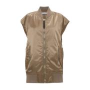 JW Anderson Beige Bomber Vest Oversize Cut Brown, Dam