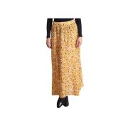 Libertine-Libertine Gul Blommig Plisserad Midi Kjol Yellow, Dam