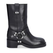 Billi Bi Snygga Bikerboots med Detaljer Black, Dam