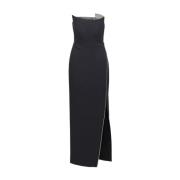 Roland Mouret Svart Maxiklänning med Slits Black, Dam