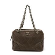 Chanel Vintage Pre-owned Laeder axelremsvskor Brown, Dam