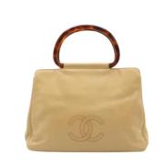 Chanel Vintage Pre-owned Laeder handvskor Beige, Dam