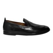 Elia Maurizi Svart kalvskinn Loafer Lättviktig struktur Black, Herr