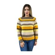 Emma&Gaia Round-neck Knitwear Multicolor, Dam