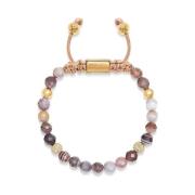 Nialaya Women's Beaded Bracelet with Botswana Agate Multicolor, Dam