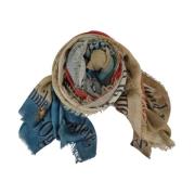 Faliero Sarti Mönstrad Scarf Giovanna d'Arco Beige Orange Multicolor, ...